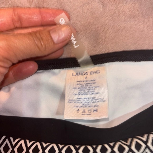 Lands' End Black and White Bikini Set - Picture 3 of 6